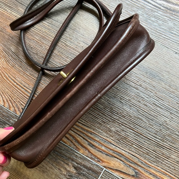 Vintage COACH 1999 Dinky Bag Purse Genuine Leather Dark Brown USA MADE - Picture 11 of 16